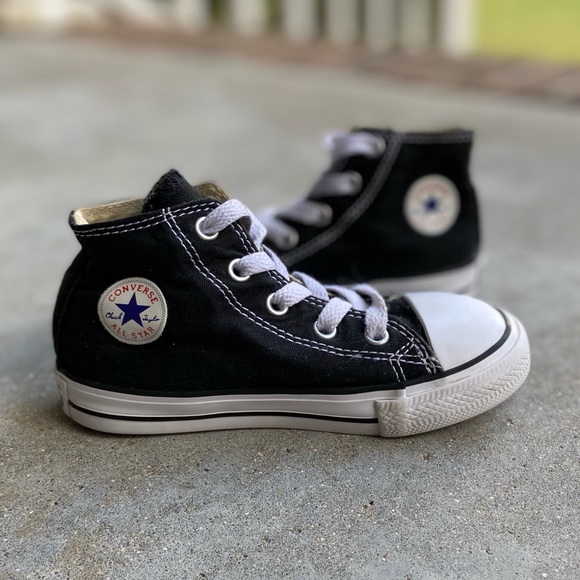 toddler converse black high tops